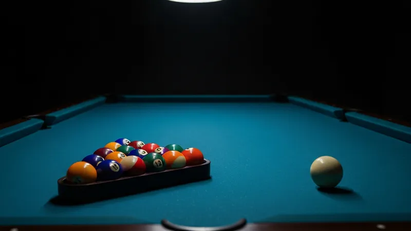 Technique de visée au billard français avec billes de carambole